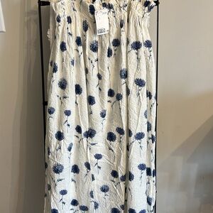 Floral Blue and White Skirt